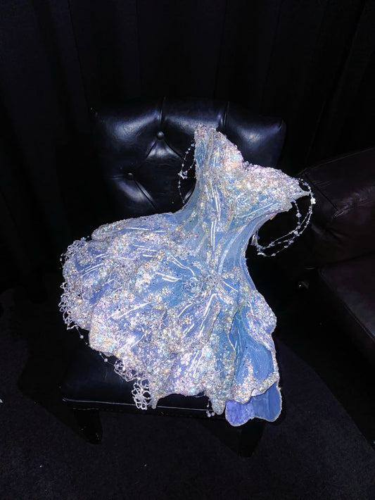 Gorgeous Ball Gown Strapless Satin Sequin Beaded Short Prom Dress,Homecoming Dress,Birthday Dress GG3474