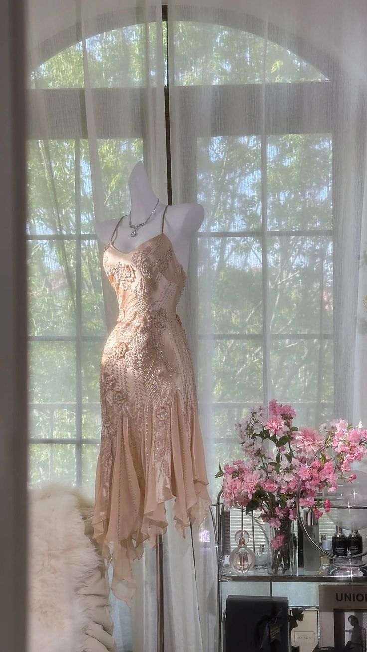 Vintage Mermaid Spaghetti Straps Satin Sequin Beaded Applique Short Prom Dress,Homecoming Dress,Birthday Dress GG3486