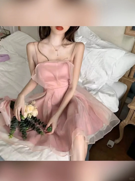 Sweet A Line Spaghetti Straps Satin Tulle Short Prom Dress,Homecoming Dress,18th Birthday Dress GG3557