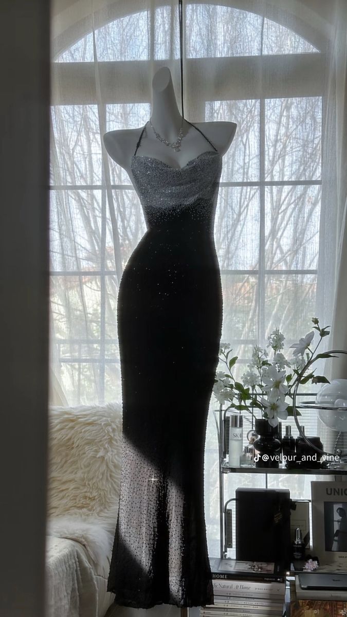 Chic Mermaid Halter Satin Beads Backless Long Prom Dress,Party Dress,Evening Dress GG3572