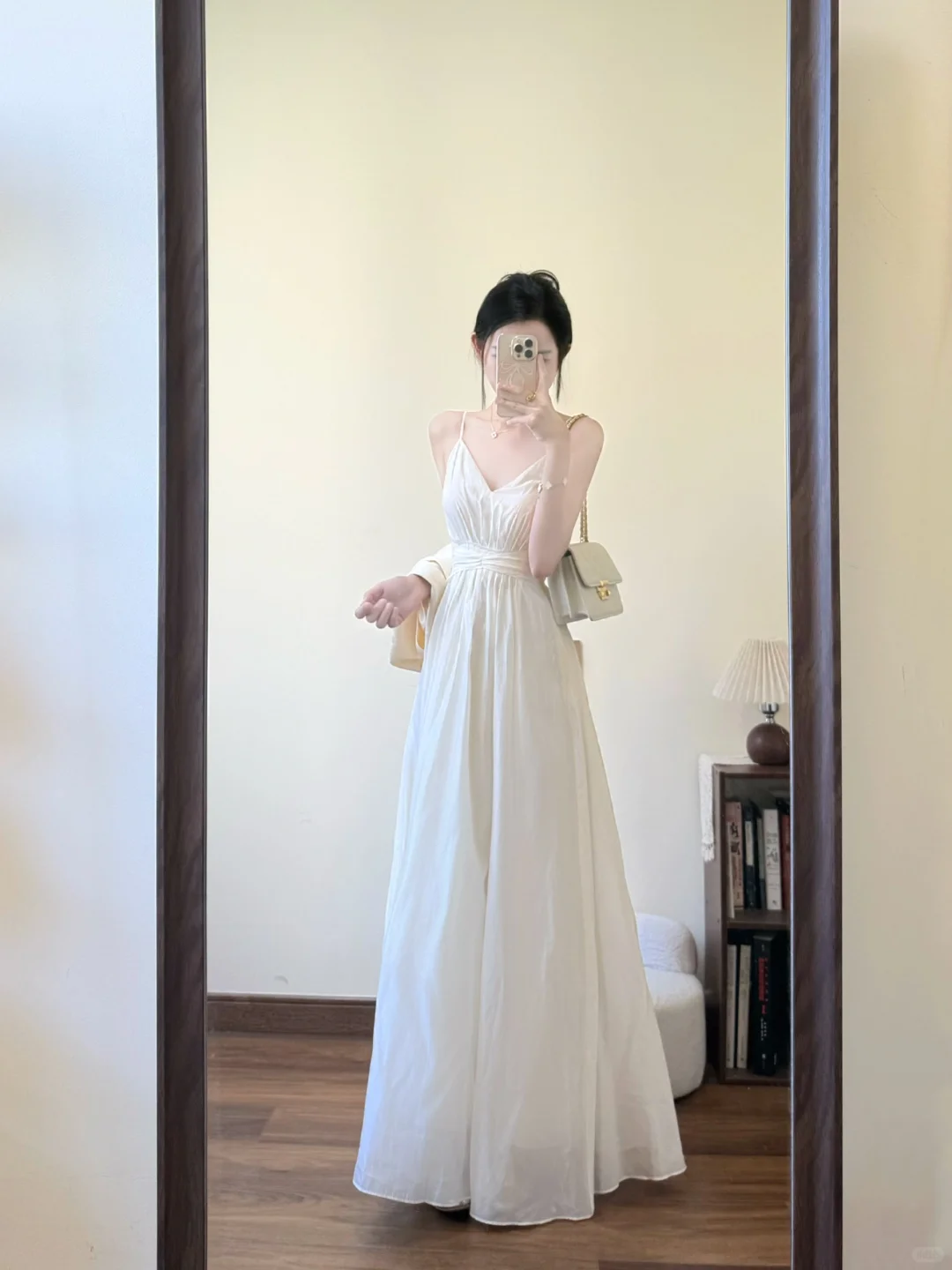 Simple A Line Spaghetti Straps Satin Chiffon Long Prom Dress,Party Dress,Evening Dress GG3586