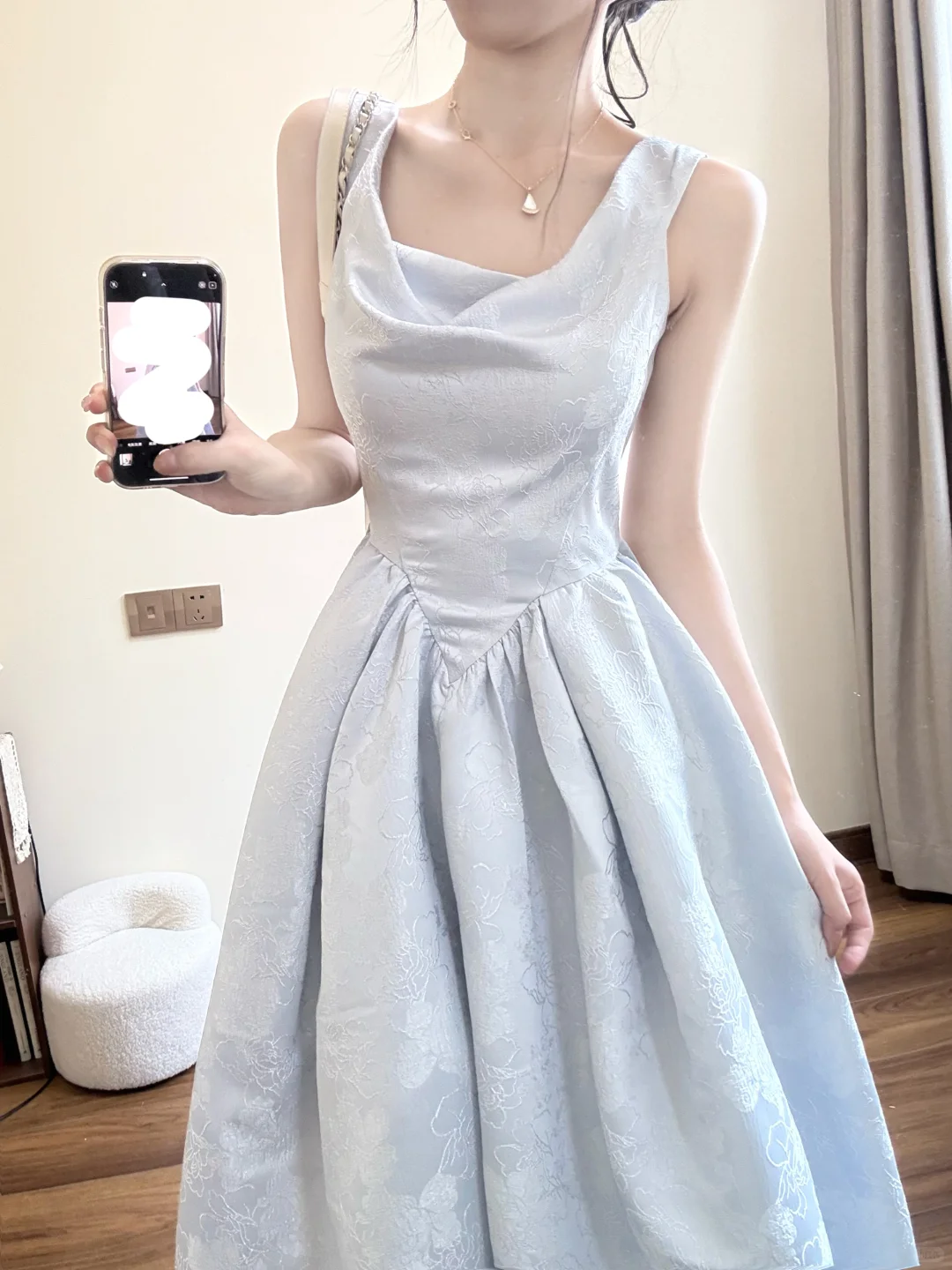 Elegant Pale Blue A Line Satin Long Prom Dress,Party Dress,Evening Dress GG3592