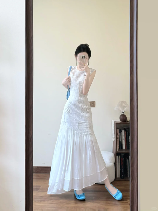 Chic A Line White Satin Long Prom Dress,Party Dress,Evening Dress GG3593