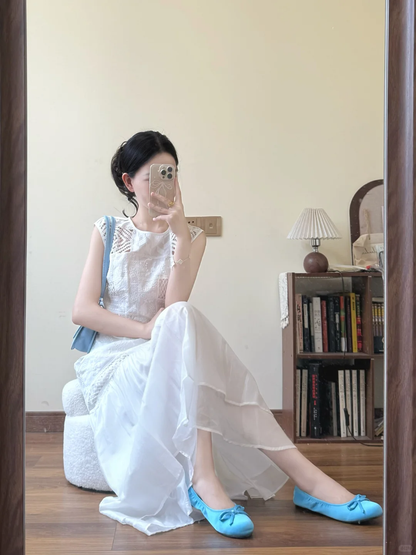 Chic A Line White Satin Long Prom Dress,Party Dress,Evening Dress GG3593