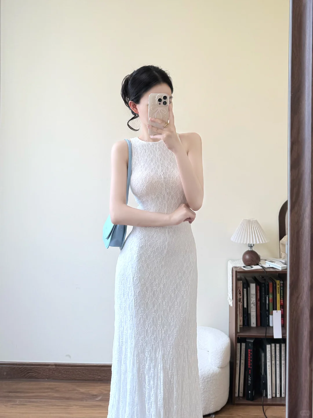 White Charming Mermaid Lace Long Prom Dress,Party Dress,Evening Dress GG3596