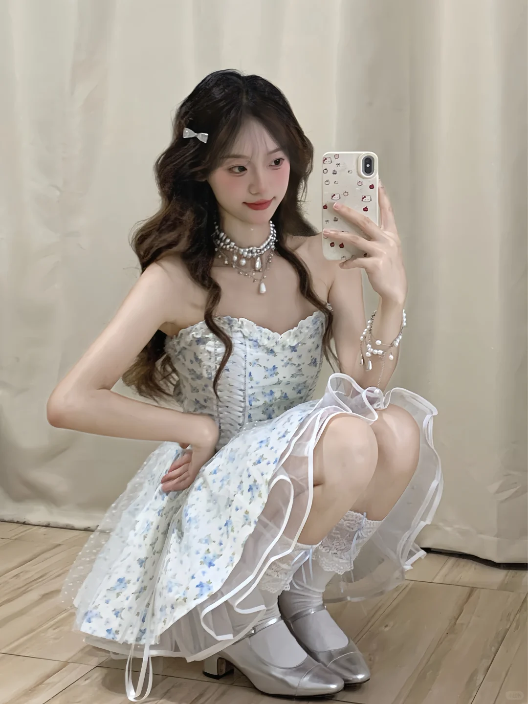 Pretty A Line Strapless Satin Printed Tulle Short Prom Dress,Homecoming Dress,16th Birthday Dress GG3631