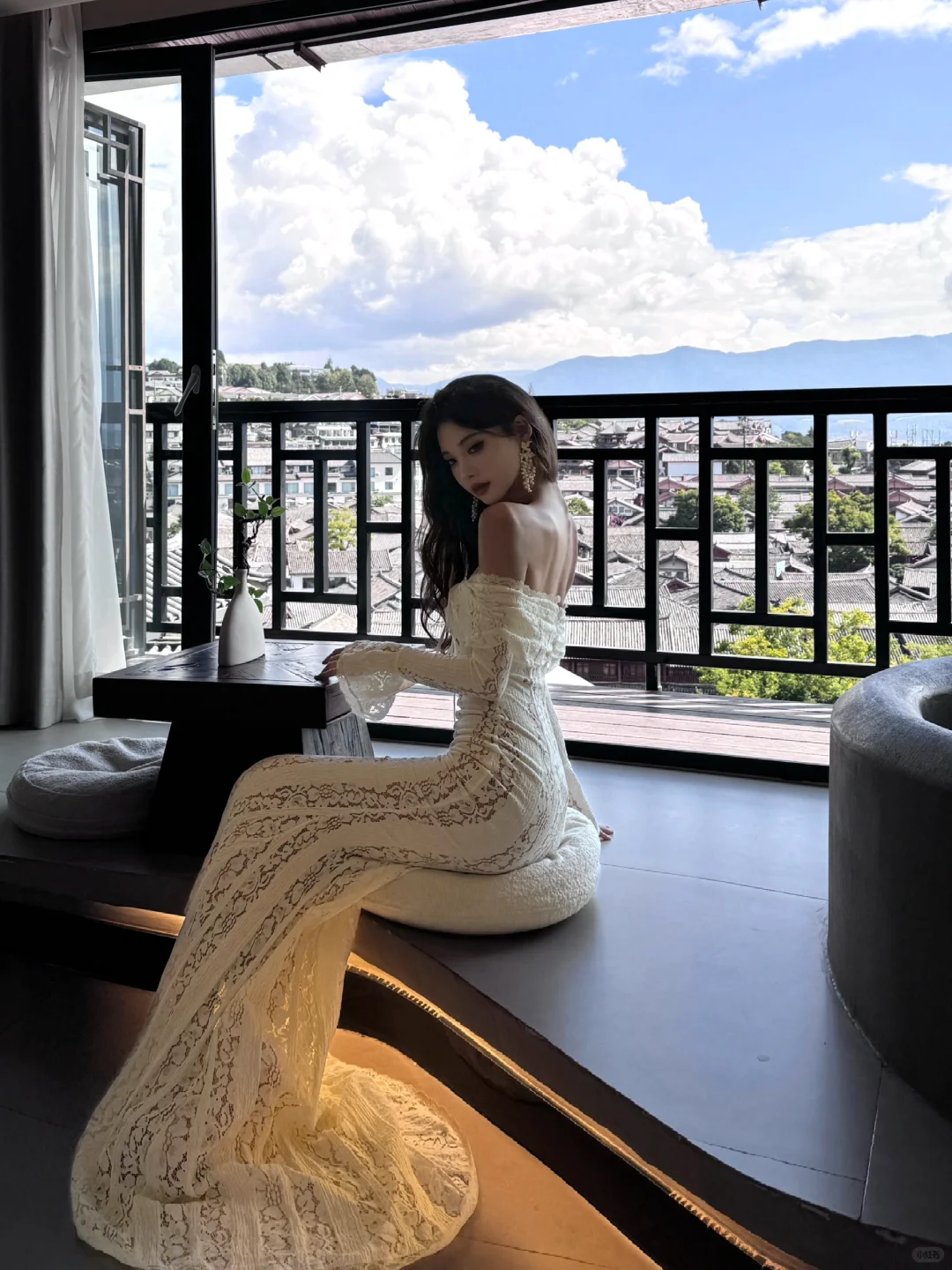 Pretty Mermaid Off The Shoulder Satin Lace Long Sleeves Long Prom Dress,Party Dress,Evening Dress GG3652