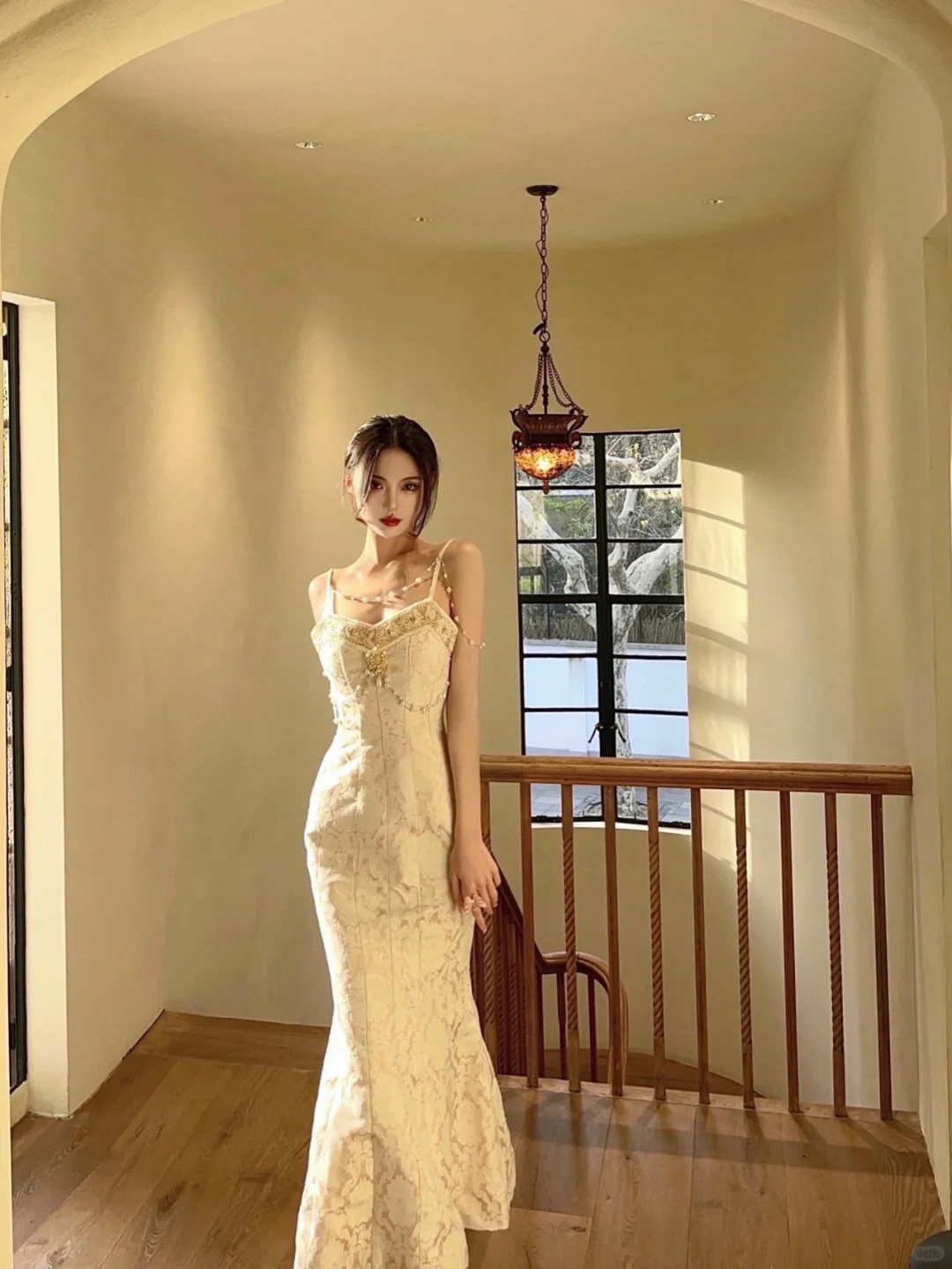 Classy Mermaid Spaghetti Straps Satin Lace Beads Long Prom Dress,Party Dress,Evening Dress GG3655