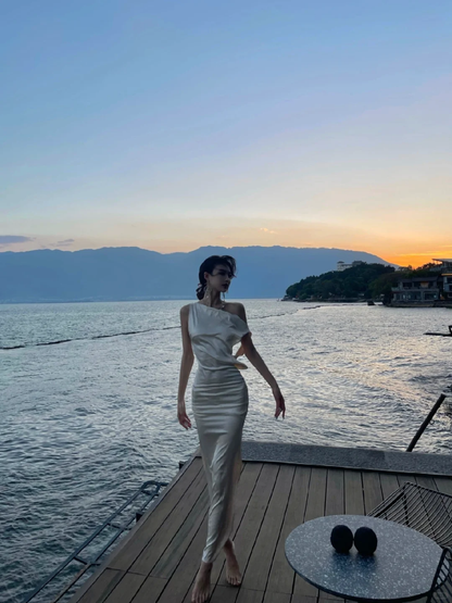 Sexy Mermaid Satin Backless Long Prom Dress,Party Dress,Evening Dress GG3660