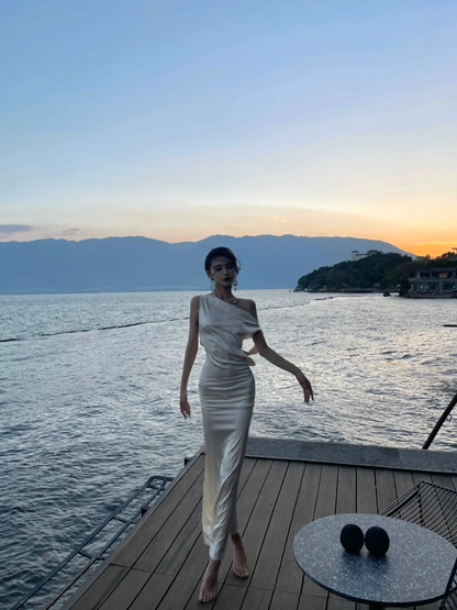 Sexy Mermaid Satin Backless Long Prom Dress,Party Dress,Evening Dress GG3660