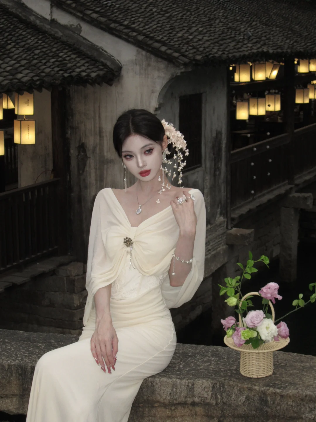 Elegant Mermaid Off The Shoulder Satin Chiffon Long Prom Dress,Party Dress,Evening Dress GG3661