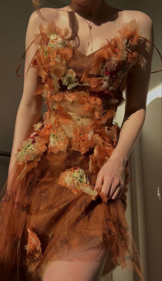 Stunning Mermaid Sapghetti Straps Satin Tulle Applique Short Homecoming Dress,Summer Dress GG3674