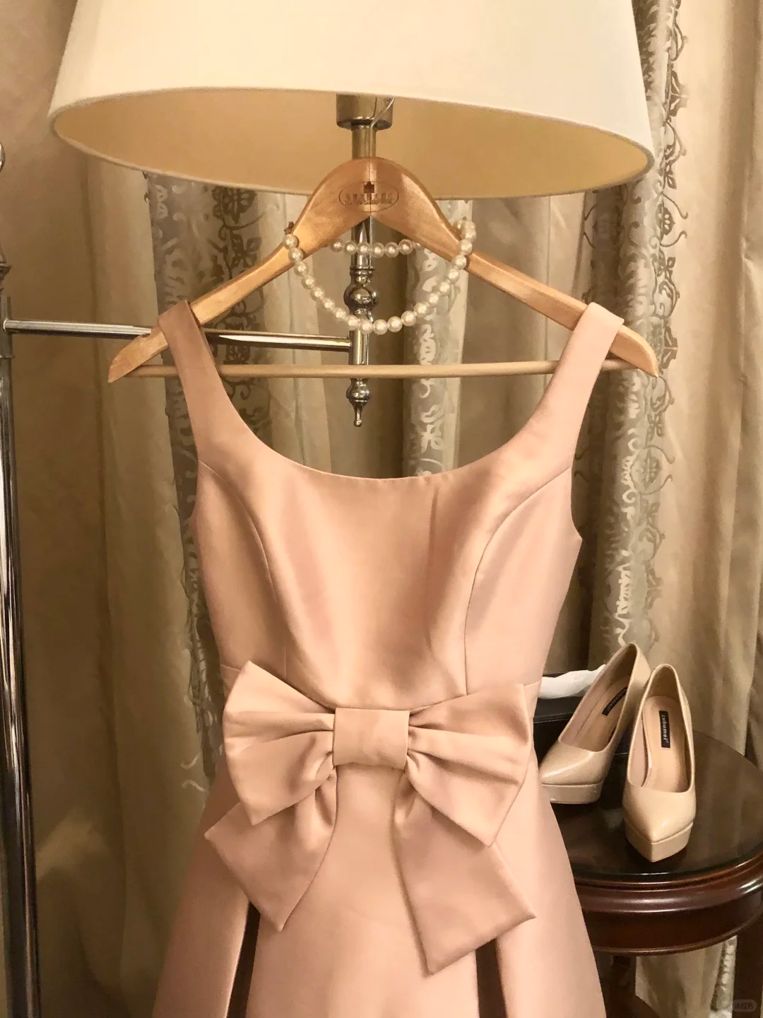 Style Classy A Line Sapghetti Straps Satin With Bow Short Homecoming Dress,Summer Birthday Dress GG3695