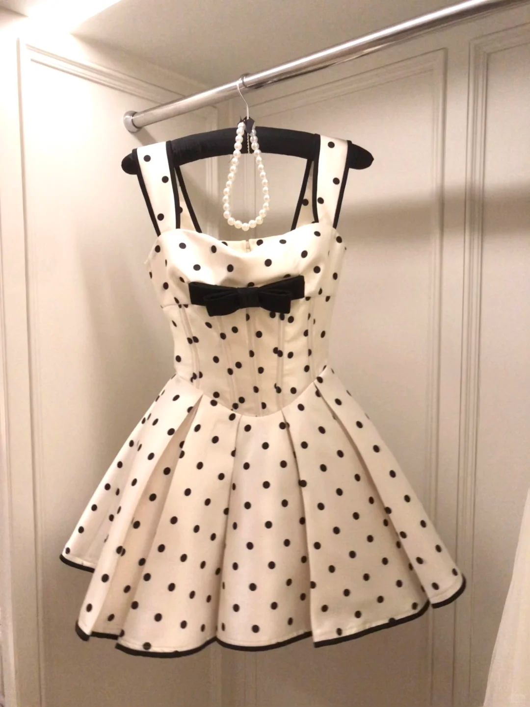 Sweet 16th A Line Square Satin Polka Dots Short Homecoming Dress,Summer Birthday Dress GG3703