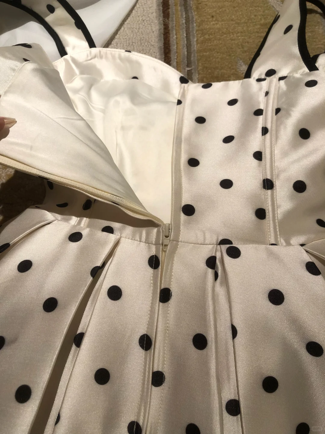 Sweet 16th A Line Square Satin Polka Dots Short Homecoming Dress,Summer Birthday Dress GG3703