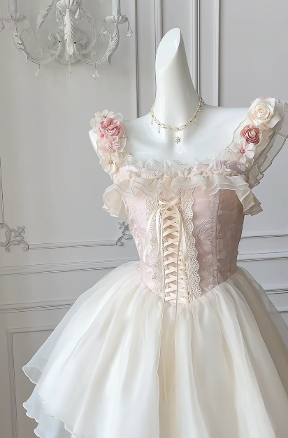 Pretty A Line Square Satin Chiffon Applique Short Homecoming Dress,Summer 18th Birthday Dress GG3725