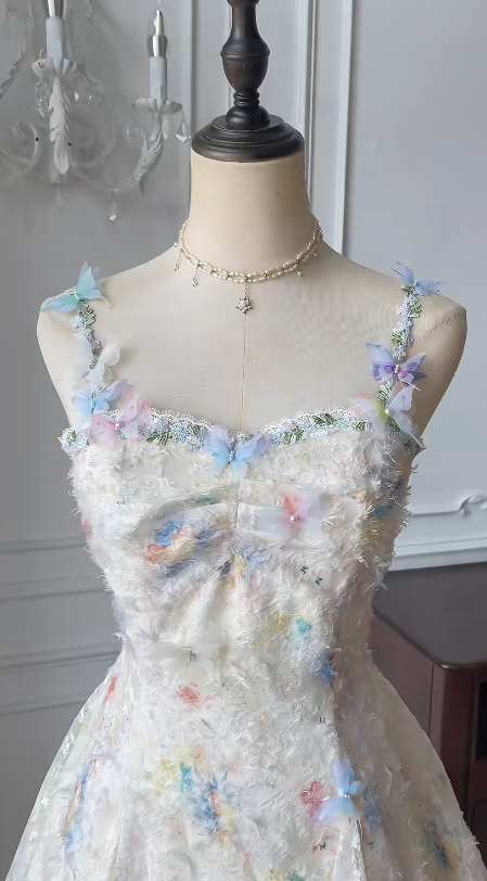 Stunning A Line Spaghetti Straps Tulle Lace Feather Applique Short Homecoming Dress,Summer 17th Birthday Dress GG3726