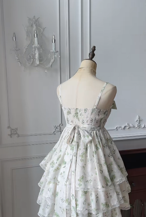 Pretty A Line Spaghetti Straps Satin Printed Short Homecoming Dress,Summer 16th Birthday Dress GG3730