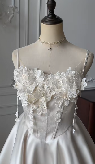 Pretty 16th A Line Spaghetti Straps Satin Applique Short Homecoming Dress,Summer Birthday Dress GG3737