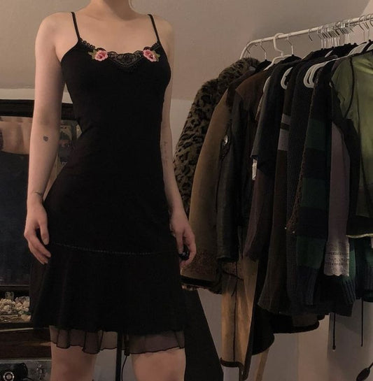 Charming Black 20th A Line Sapghetti Straps Satin Chiffon Applique Short Homecoming Dress,Summer Birthday Dress GG3754