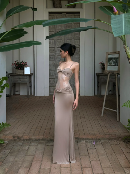 Sexy Mermaid Spaghetti Straps Satin Lace Long Prom Dress,Party Dress,Evening Dress GG3782