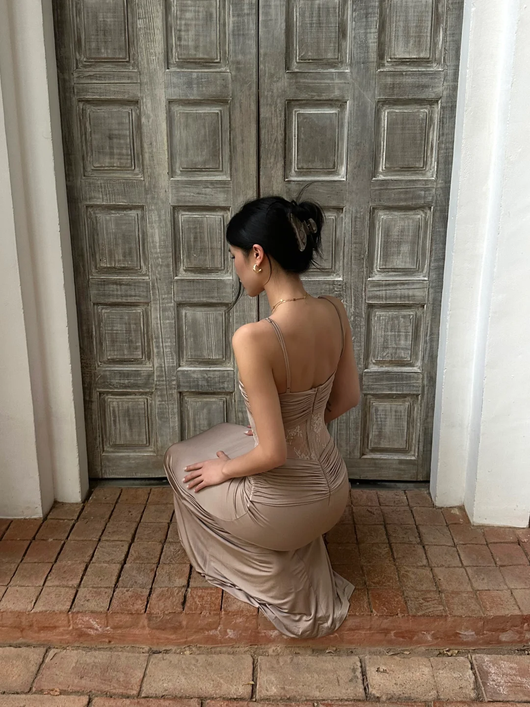 Sexy Mermaid Spaghetti Straps Satin Lace Long Prom Dress,Party Dress,Evening Dress GG3782