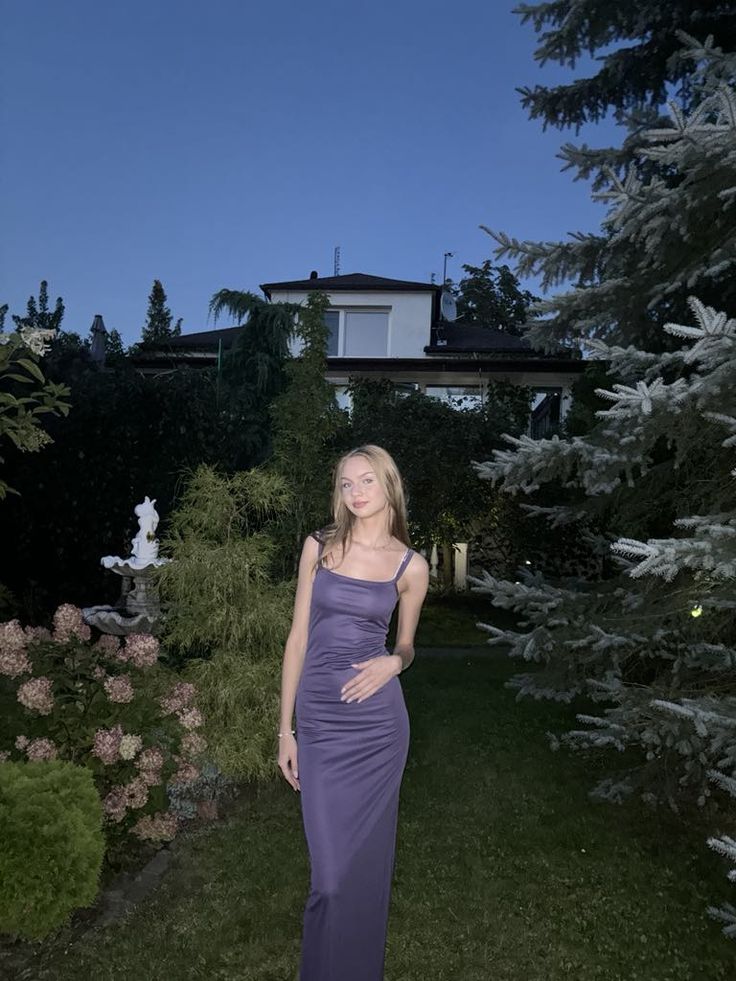 Simple Purple Mermaid Spaghetti Straps Satin Long Prom Dress,Party Dress,Evening Dress GG3784