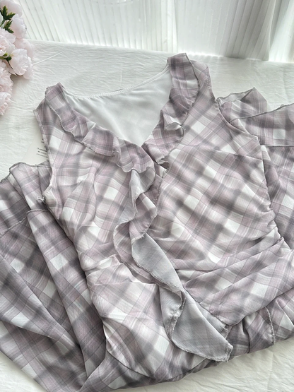 Unique A Line V Neck Chiffon Ruffles Short Homecoming Dress,Summer 18th Birthday Dress GG3800