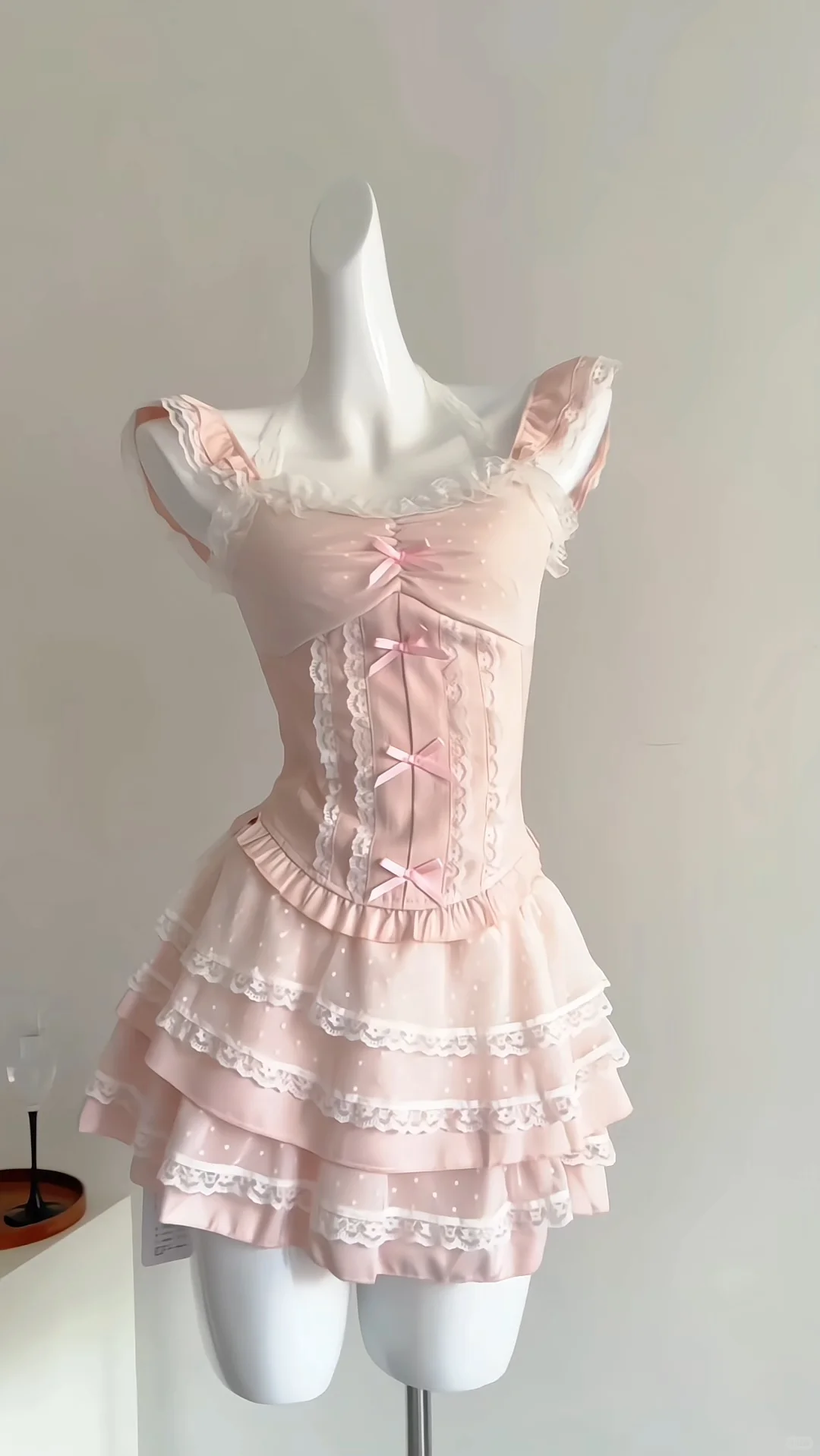 Pink A Line Square Satin Lace Short Homecoming Dress,Summer 17th Birthday Dress GG3804