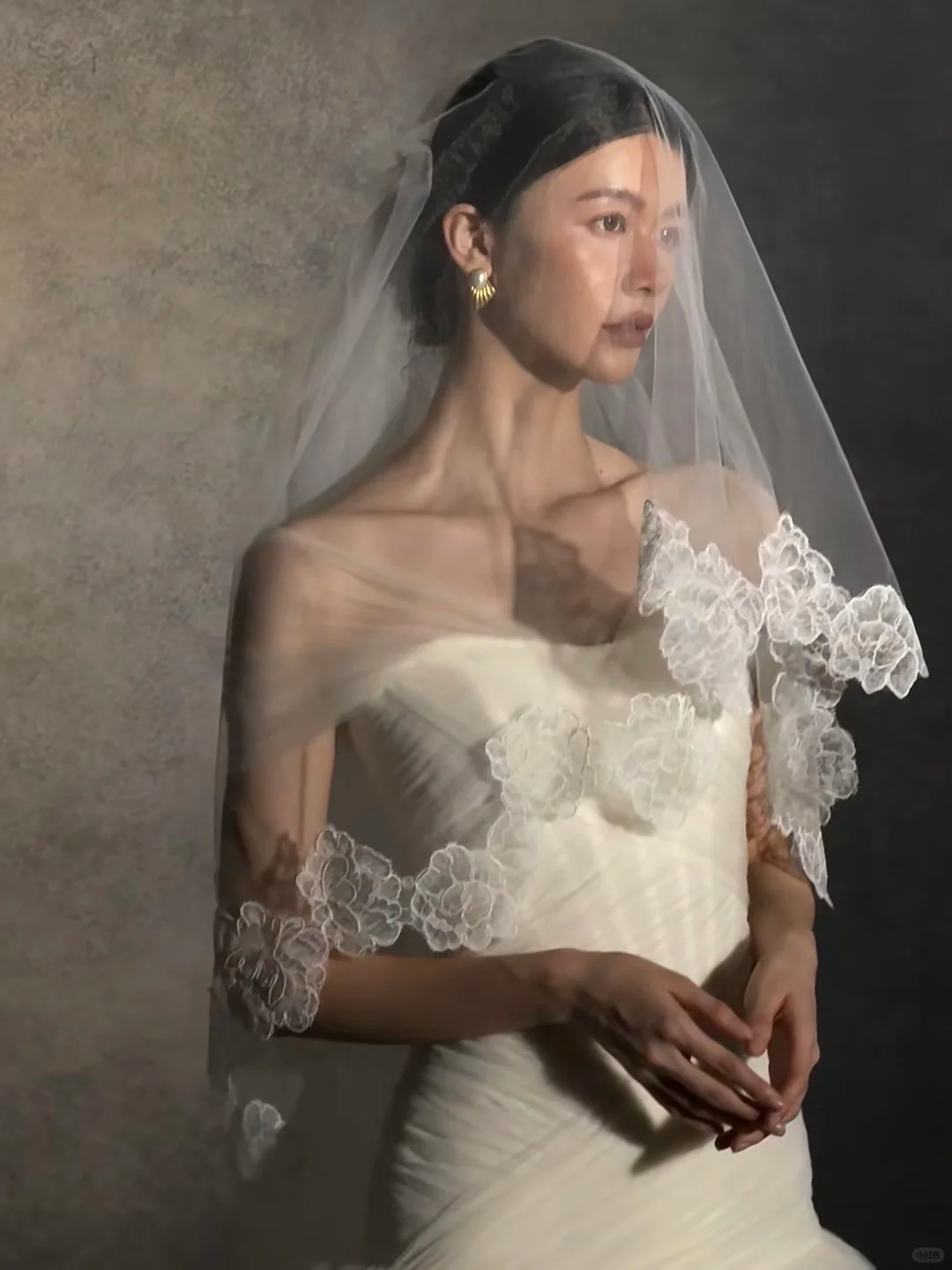 Dreamy Mermaid Strapless Ivory Tulle With Veil Long Wedding Dress GG3021