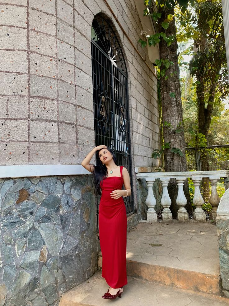 Simple Red Mermaid Square Satin Long Prom Dress,Party Dress,Evening Dress GG3845