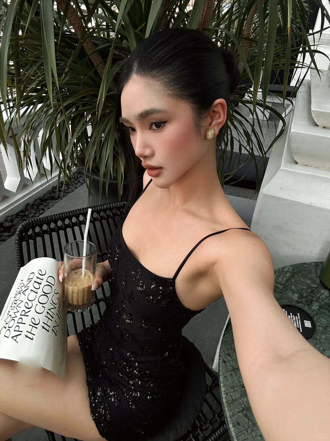 Charming Mermaid Spaghetti Straps Black Satin Sequin Short Homecoming Dress,Summer 22th Birthday Dress GG3854