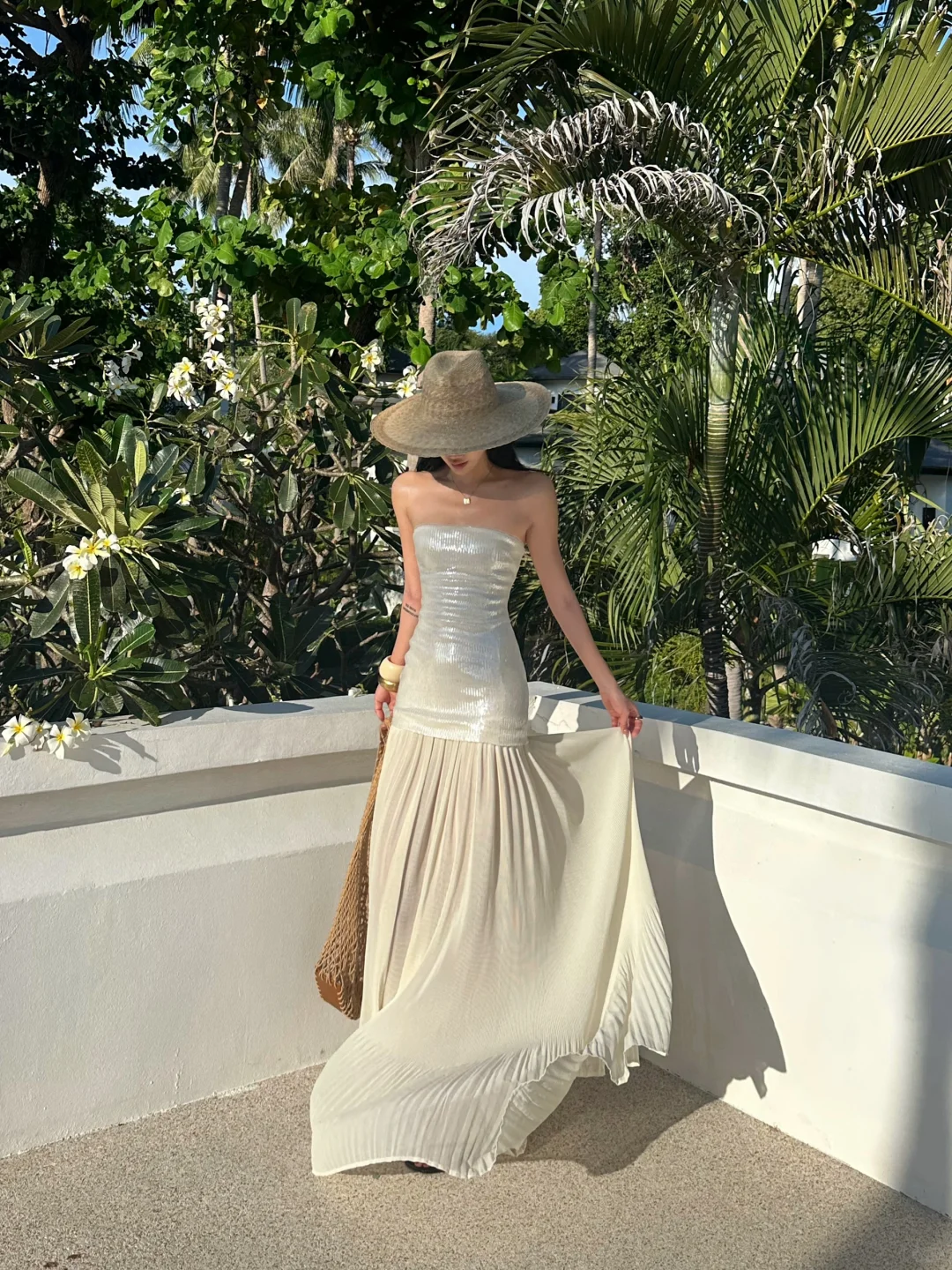 Elegant A Line Strapless Sequin Chiffon Long Prom Dress,Party Dress,Evening Dress GG3855