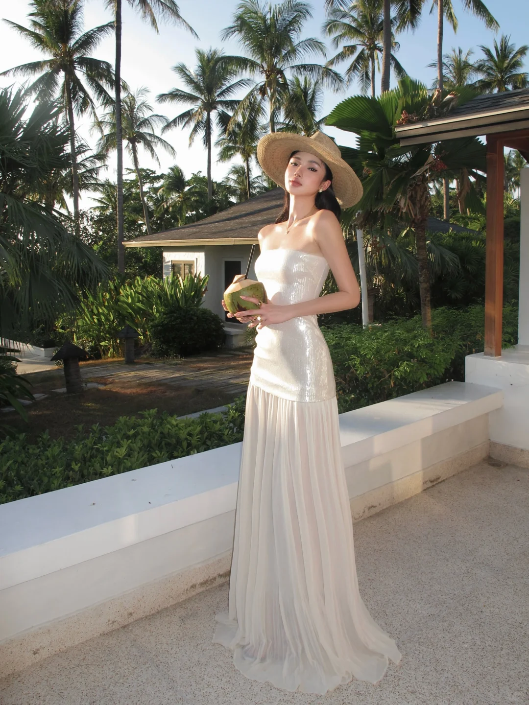 Elegant A Line Strapless Sequin Chiffon Long Prom Dress,Party Dress,Evening Dress GG3855