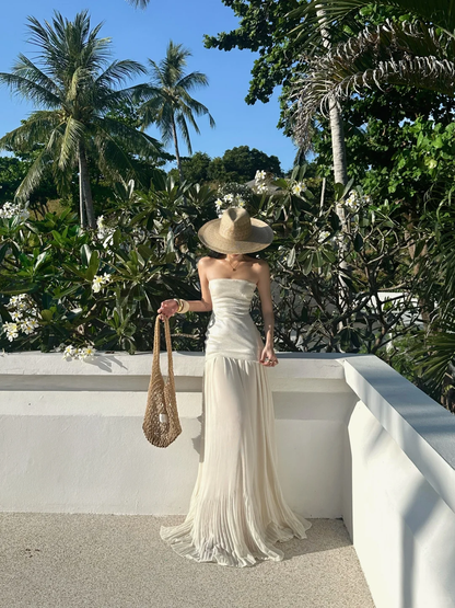 Elegant A Line Strapless Sequin Chiffon Long Prom Dress,Party Dress,Evening Dress GG3855