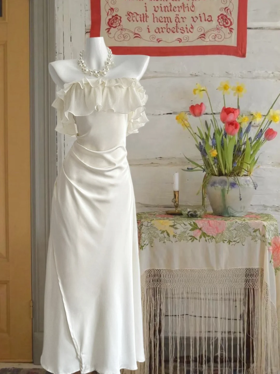 Elegant A Line Strapless Satin Long Prom Dress,Party Dress,Evening Dress GG3857