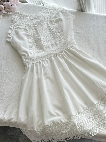 Pretty A Line Halter White Satin Short Homecoming Dress,Summer 17th Birthday Dress GG3860