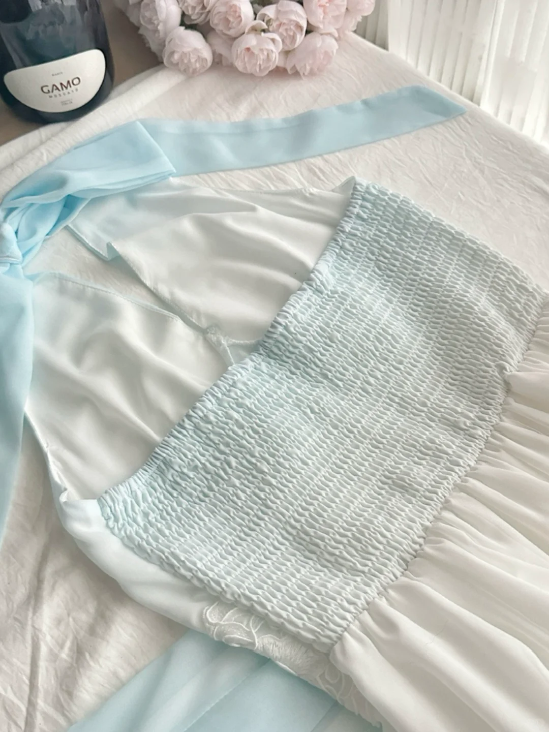 Unique Gradient A Line Halter Chiffon Lace Long Prom Dress,Party Dress,Evening Dress GG3864