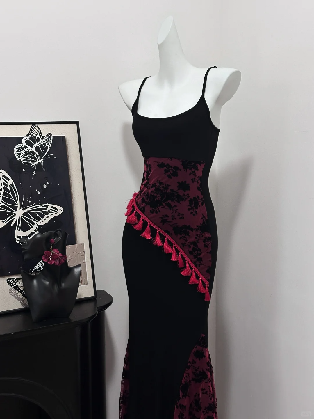 Unique Mermaid Spaghetti Straps Satin Applique Long Prom Dress,Party Dress,Evening Dress GG3868