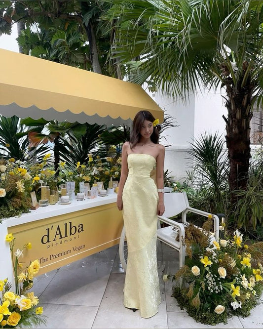 Elegant Mermaid Strapless Satin Long Prom Dress,Party Dress,Evening Dress GG3879