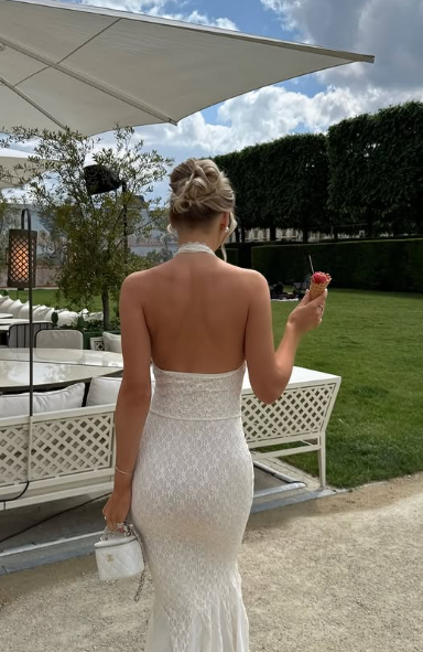 Stunning Mermaid Halter Satin Lace Long Prom Dress,Party Dress,Evening Dress GG3880