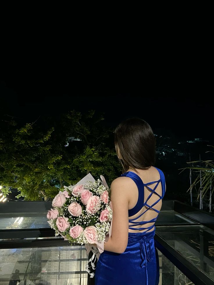 Royal Blue Mermaid U Neck Satin Long Prom Dress,Party Dress,Evening Dress GG3893