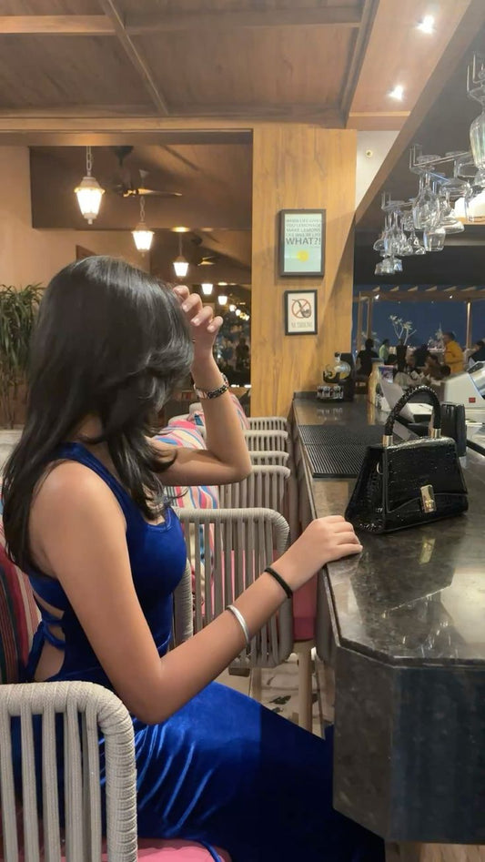 Royal Blue Mermaid U Neck Satin Long Prom Dress,Party Dress,Evening Dress GG3893