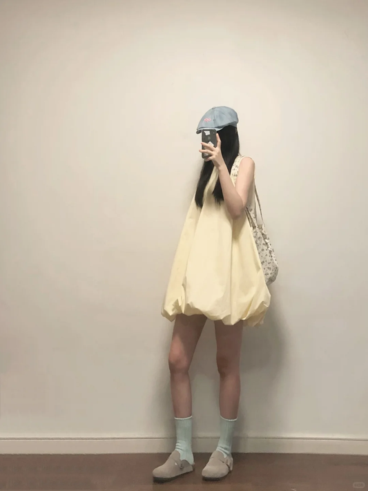 Unique A Line Satin Flower Bud Skirt Short Homecoming Dress,Summer 18th Birthday Dress GG3906