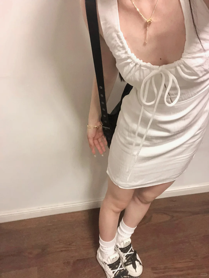 Eelgant Mermaid Satin Short Homecoming Dress,Summer 20th Birthday Dress GG3908