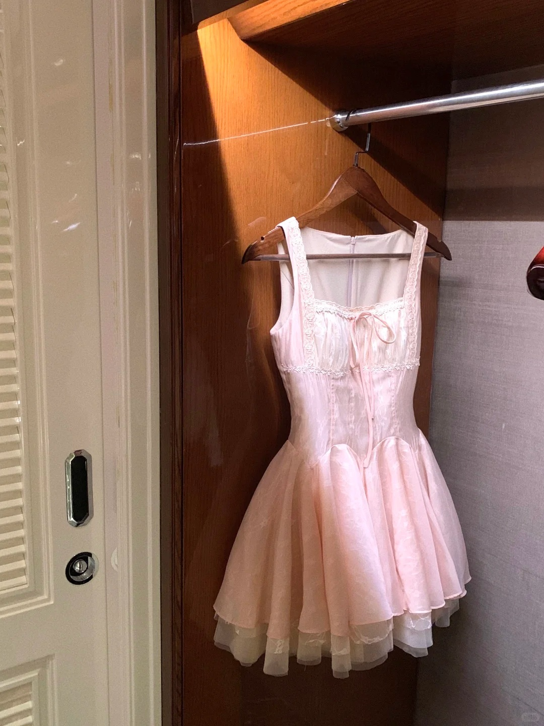 Sweet Pink A Line Square Satin Short Homecoming Dress,Summer 16th Birthday Dress GG3938