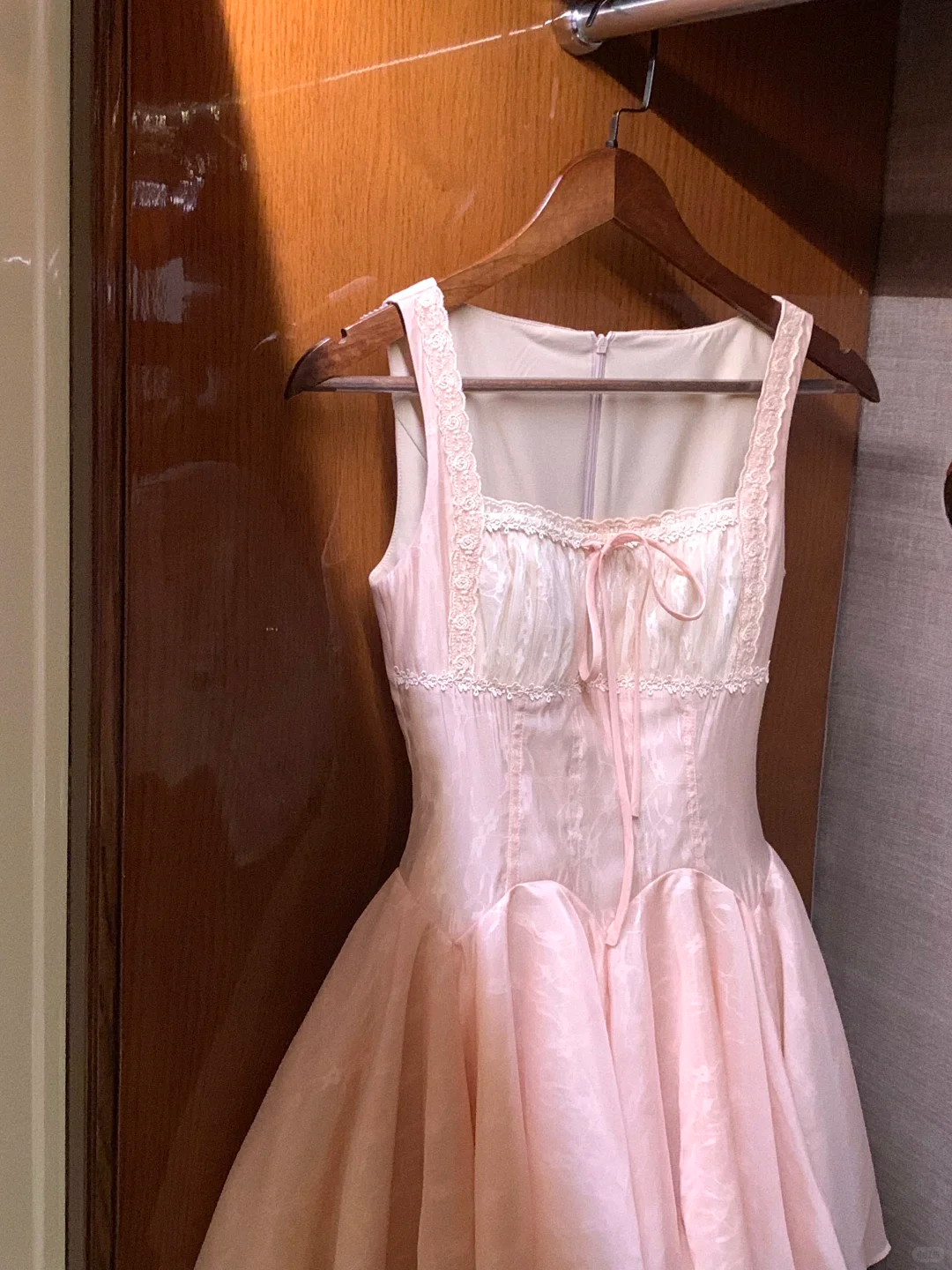 Sweet Pink A Line Square Satin Short Homecoming Dress,Summer 16th Birthday Dress GG3938