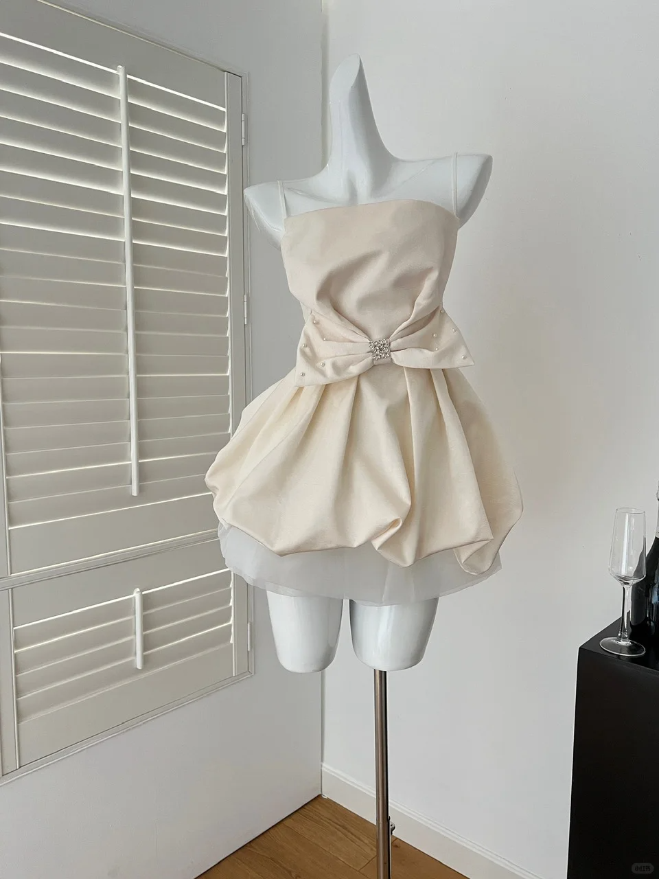 Princess A Line Spaghetti Straps Satin Beads Short Homecoming Dress,Summer 18th Birthday Dress GG3979