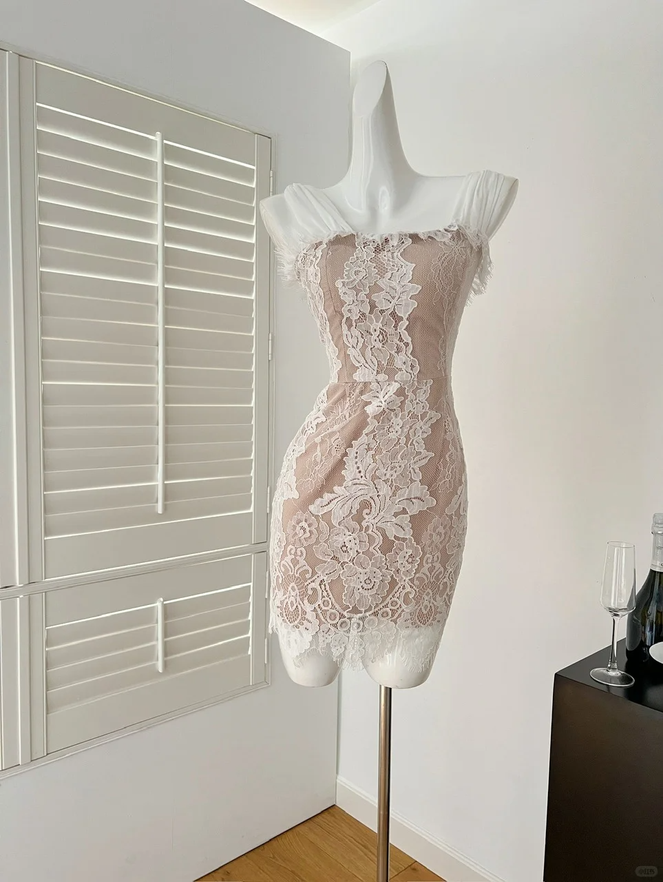 Bodycon Mermaid Satin Lace Short Homecoming Dress,Summer 20th Birthday Dress GG3983