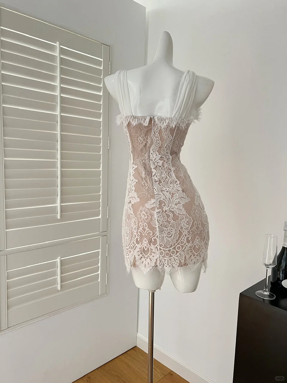 Bodycon Mermaid Satin Lace Short Homecoming Dress,Summer 20th Birthday Dress GG3983